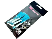 LK BAITS Nadväzec na more s perím 3/0, 0.60/0.45mm, Lumino modrý
