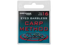 DRENNAN Háčiky s lopatkou bez protihrotu Eyed Carp Method Barbless-Veľkosť č.12|bal.10ks