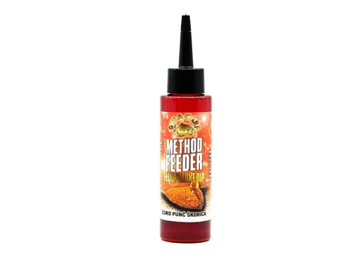 GULA CARP Method Feeder Fluo Smoke Dip Čoko Punč Škorica, 100ml