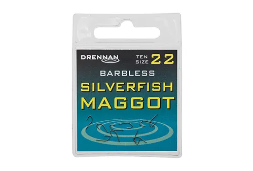 DRENNAN Háčiky Silverfish Maggot barbless  vel. 18, 10ks
