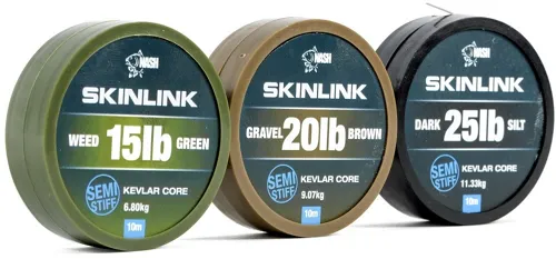 NASH Stužená šnúrka SkinLink Semi Stiff Gravel svetlo hnedá 10m