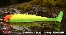 REDBASS Ripper Swimmer Slim XL 125mm, Fluo Green RH - UV Color 1ks