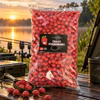 LF BAITS Kŕmne boilie Crazy Strawberry 5kg