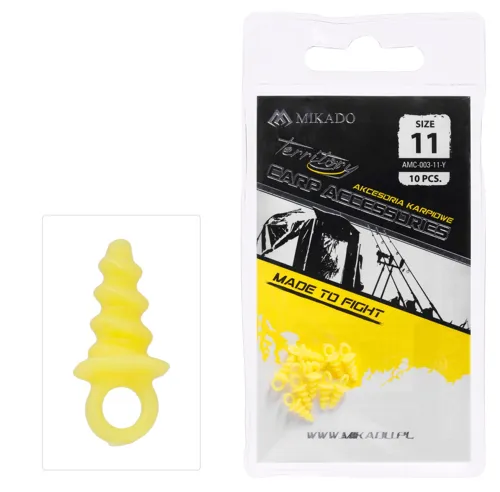 MIKADO Plastová skrutka na nástrahy 11mm, žltá, 10ks