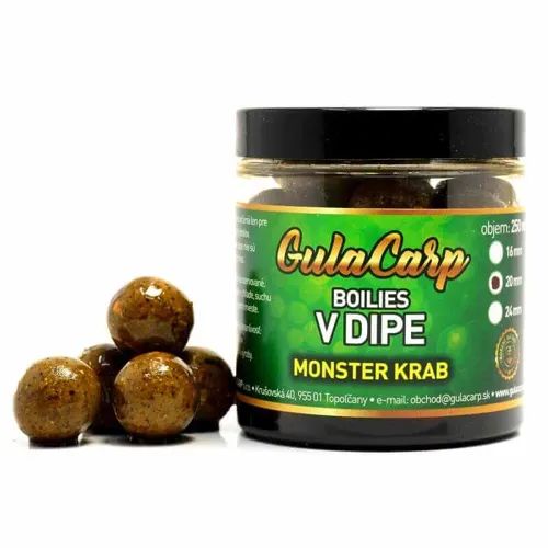 GULA CARP Comfort Boilies v dipe Monster Krab 20mm, 250ml