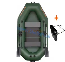 KOLIBRI Čln K-240 T zelený, lamelová podlaha + držiak