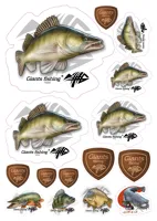 GIANTS FISHING Mix nálepiek Giants Fishing Zubáč (15ks)