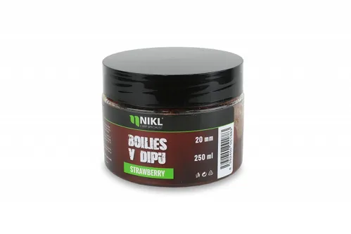 NIKL Boilies v dipe Strawberry 250ml