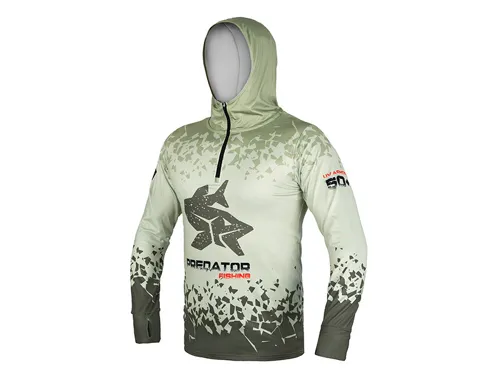 DELPHIN Tričko s kapucňou UV Armor 50+ Predator