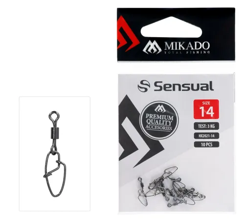 MIKADO Obratlík s karabinkou veľ.4, 10ks