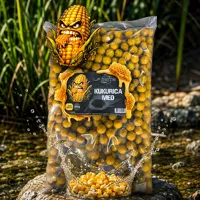 LF BAITS Kŕmne boilie Kukurica Med 20mm, 5kg