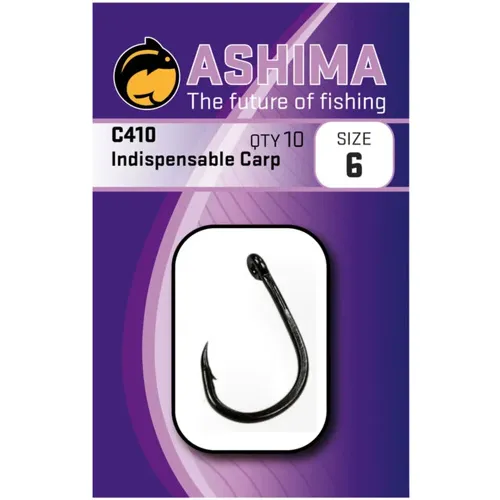 ASHIMA Háčik s protihrotom C410 Indispensable Carp, 10ks