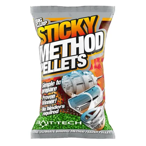 BAIT-TECH Pelety Sticky Method Micro Green 2mm, 700g