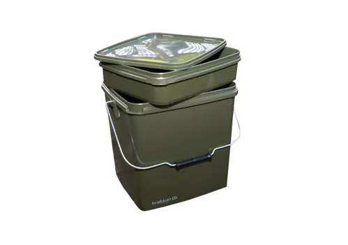 TRAKKER Plastový box Olive Square Container inl. Tray 13L