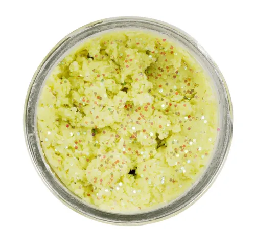 BERKLEY Cesto na pstruhy PowerBait® Trout Bait Natural Glitter Garlic 50g Light Yellow