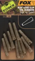 FOX Prevlek Edges Camo Slik Lead Clip Tail Rubbers veľ. 10, 10ks