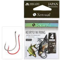 MIKADO Háčik Sensual Keuryu s očkom 10ks (čierny nikel)