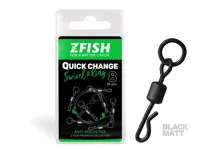 ZFISH Obratlík s krúžkom Quick Change Black Matt veľ. 8, 10ks