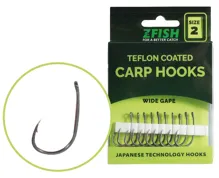 ZFISH Teflonové Háčiky s protihrotom Wide Gape (10ks)