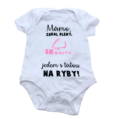LK BAITS Body krátky rukáv Mama zabal plienky 12-18 mesiacov