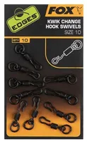 FOX Obratlíky Edges Kwik Change Hook Swivels veľ. 11, 10ks