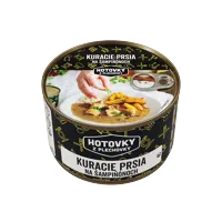 HOTOVKY Z PLECHOVKY Kuracie prsia na šampiňónoch 400g