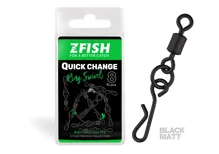 ZFISH Obratlík Quick Change Ring Swivel Matt veľ.8, 10ks