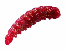 BERKLEY Osie Larvy Powerbait 2.5cm Červená+Gliter (55ks)