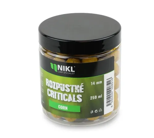 NIKL Rozpustné Criticals boilie Corn 250ml