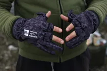 MIKADO Rukavice Softshell čierné Camo (4)