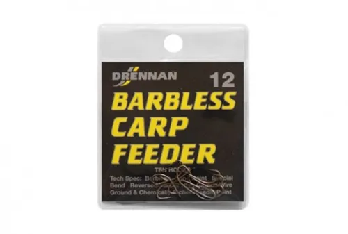 DRENNAN Háčiky s lopatkou bez protihrotu - Barbless Carp Feeder
