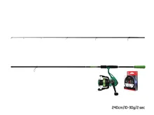 DELPHIN Prívlačový set GreenSPIN 30g, 2.40m + 3T + 0.261mm (1)